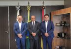 Mauro Mendes conversou com o ministro Augusto Nardes. Também participou o ex-senador Cidinho Santos.