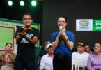 Prefeito de Pontal do Araguaia Adelcino Lopo, primeira-dama de MT Virginia Mendes e primeira-dama de Pontal Adriana Lima