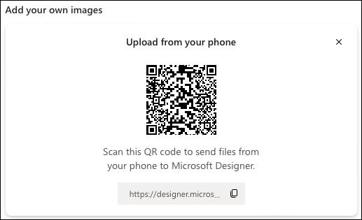 como usar imagens do celular no microsoft designer