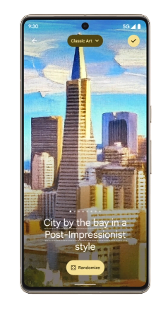 papel de parede com IA no android