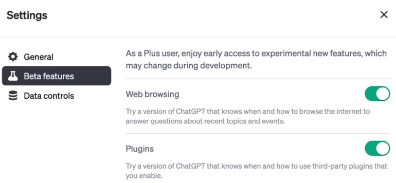 Plugins-Beta-1 habilitar o uso dos plugins no chatgpt