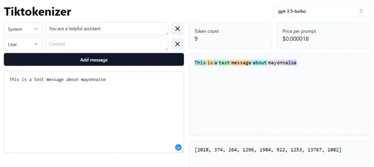 Tiktokenizer-Token-1 MegaByte da Meta é o novo LLM