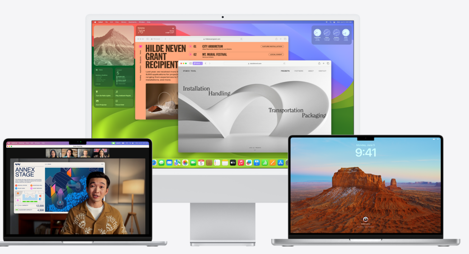 Macos Sonoma-Bruno tela do novo macos