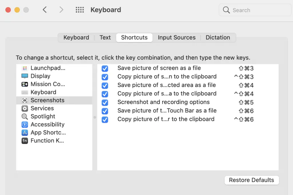 configurações no teclado do mac