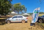 Estrutura sendo montada para o dia de campo que pretende reunir produtores, gestores e moradores da região
