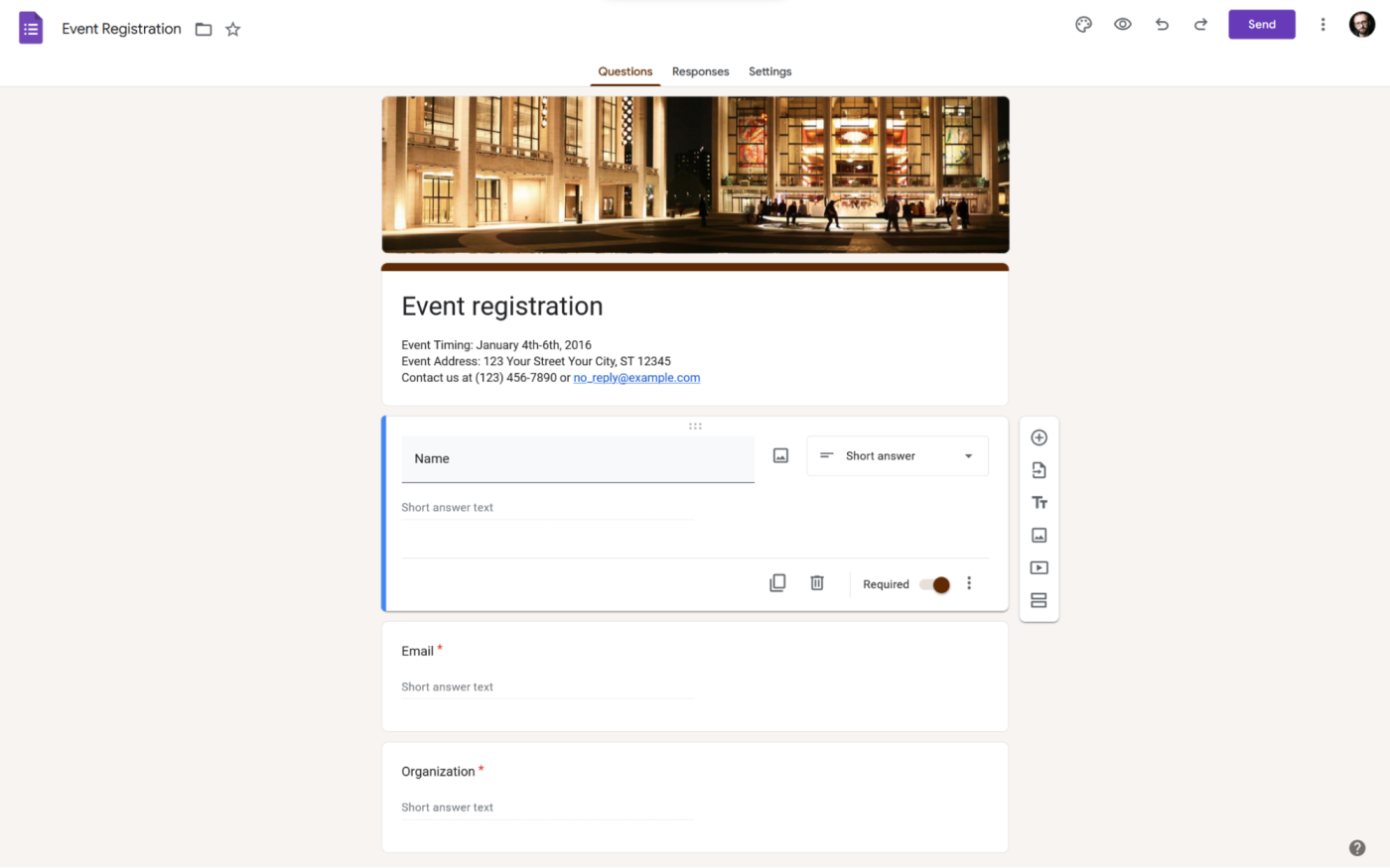 Image7-2 Uma captura de tela do Google Forms, nossa escolha para o melhor construtor de formulários on-line gratuito