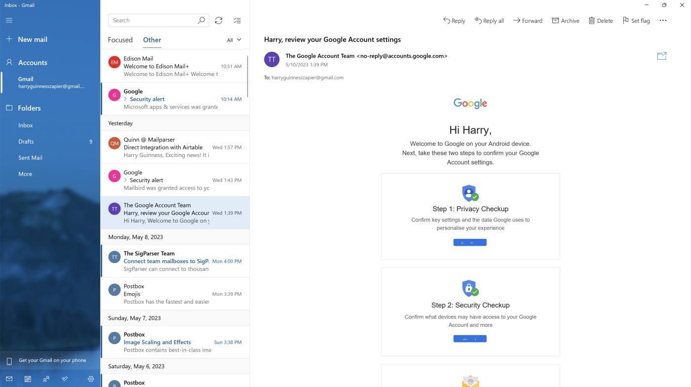 Windowsmail-1 Windows Mail, a nossa escolha para o melhor cliente de e-mail gratuito do Windows