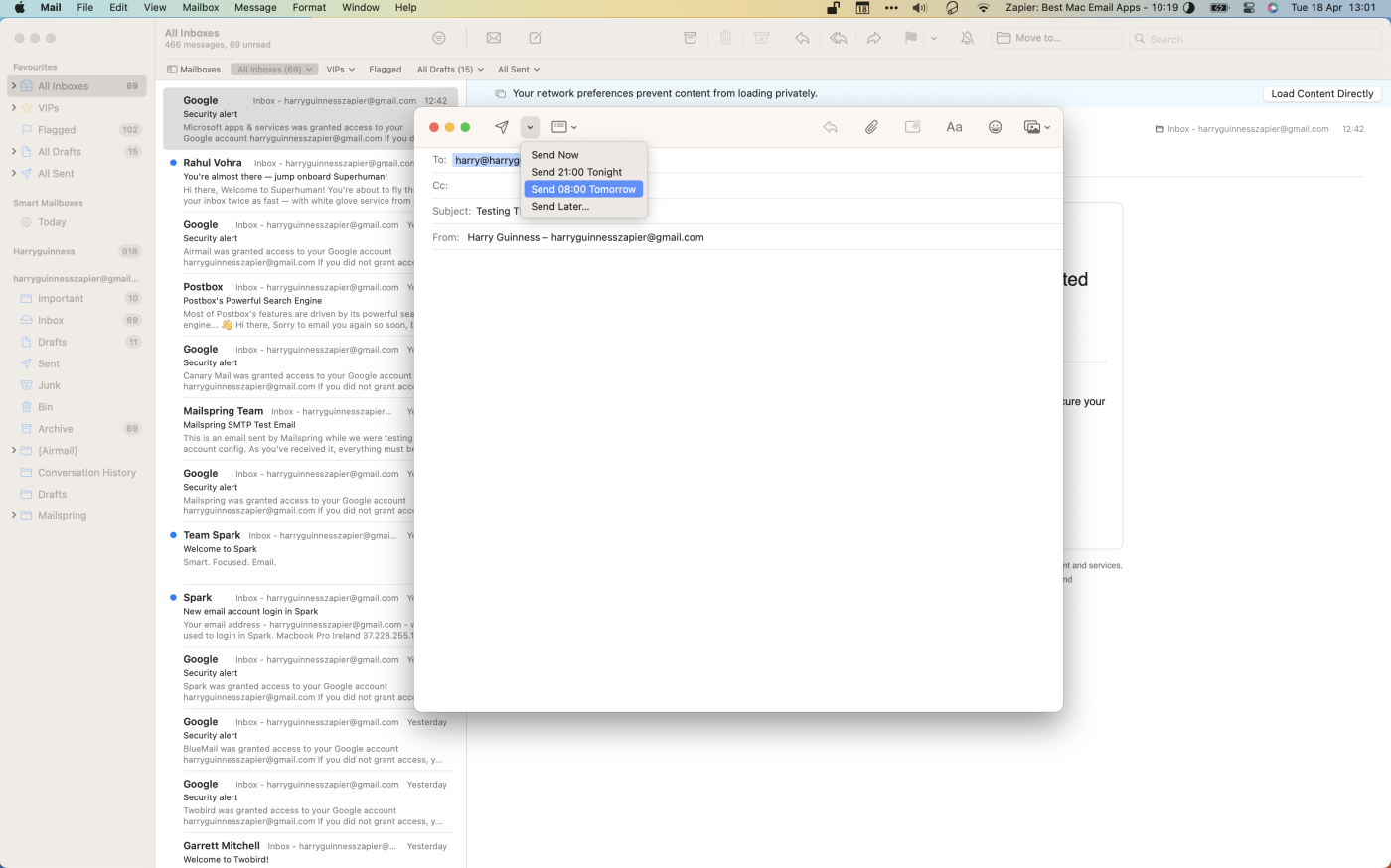 Mail-1 Apple Mail, a nossa escolha para o melhor cliente de e-mail gratuito para Mac