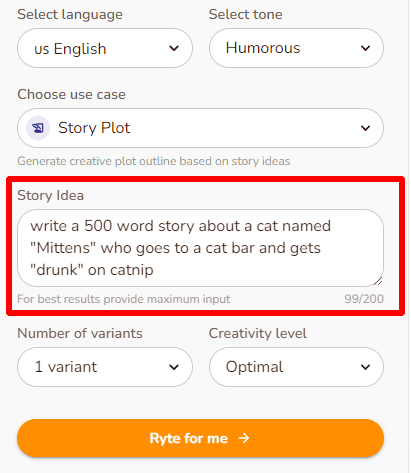 Rytr-Mittens-Prompt Rytr Luvas Prompt