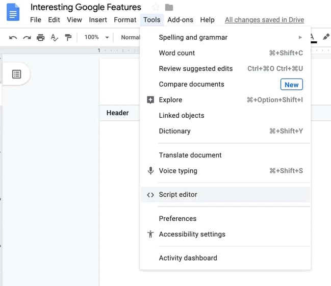 Where20To20Find20Google20Script20Editor Onde encontrar o Google Script Editor