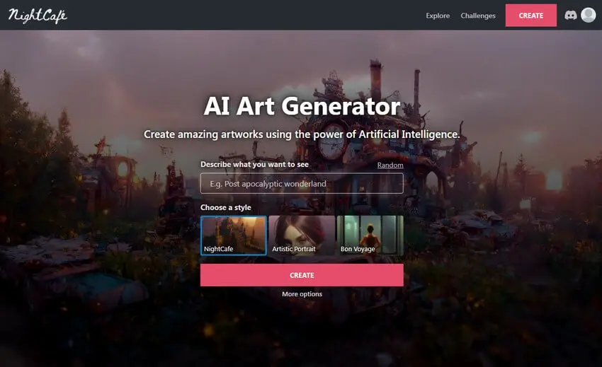 Ai-Image-Generator-Nightcafe-1 Gerador de imagens AI - NightCafe