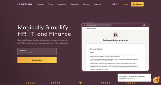 Rippling-Top-Payroll-Software Rasgando RH