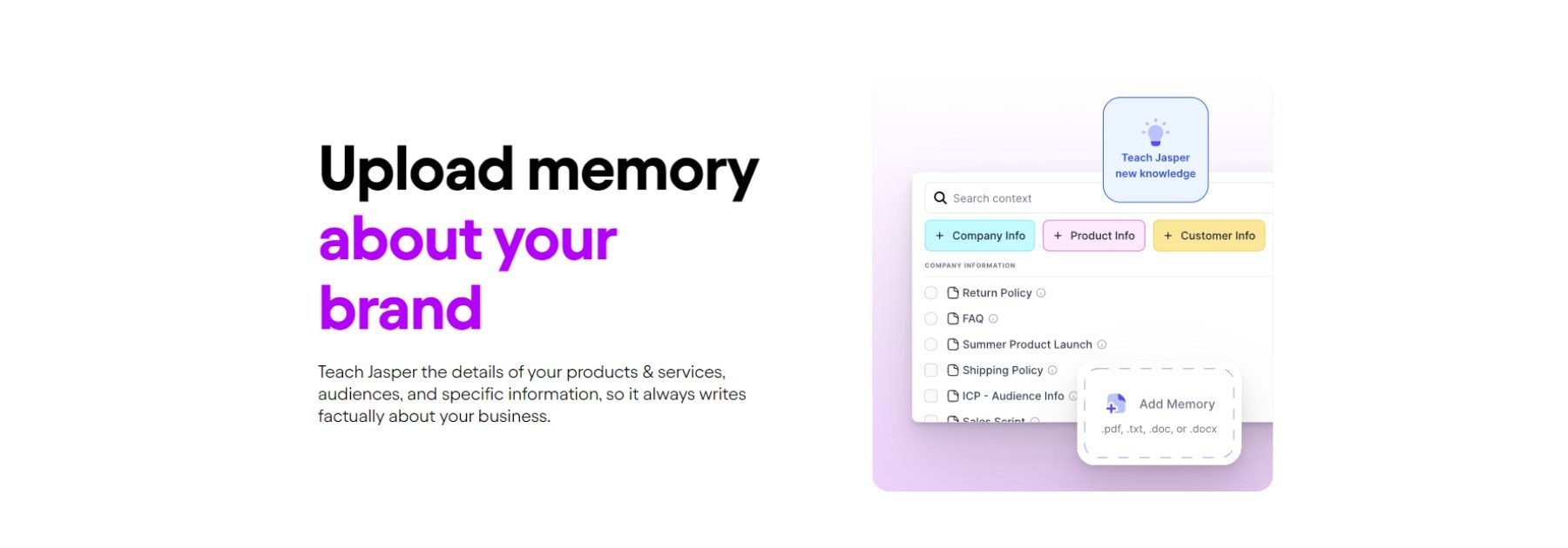 Jasper-Company-And-Product-Memory-1 Jasper Company e Memória do Produto