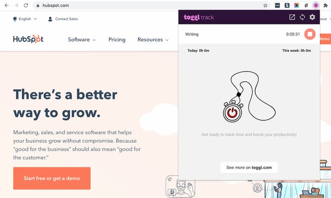 Toggl-Track-Chrome-Extension Melhores extensões do Chrome para produtividade: Toggl Track