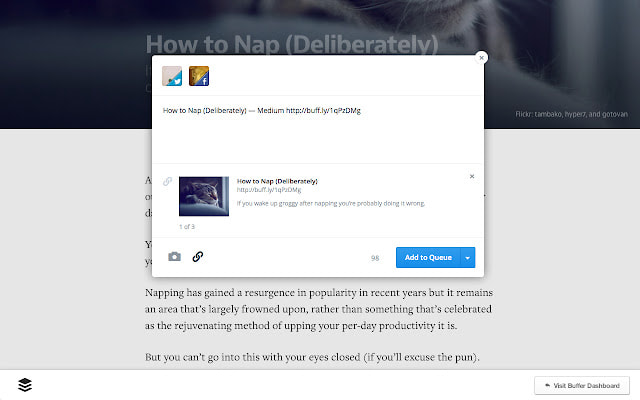 Buffer-Chrome-Extension Extensões do Chrome para mídias sociais: Buffer