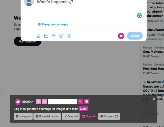 Ritetag-Chrome-Extension Extensões do Chrome para mídias sociais: RiteTag