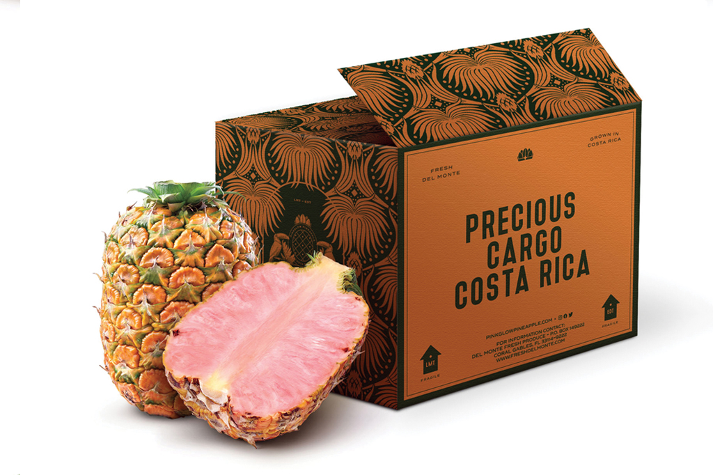 Si_468_Tech_Abacaxi_Transgênico Imagem de abacaxis ao lado de uma caixa de papelão.