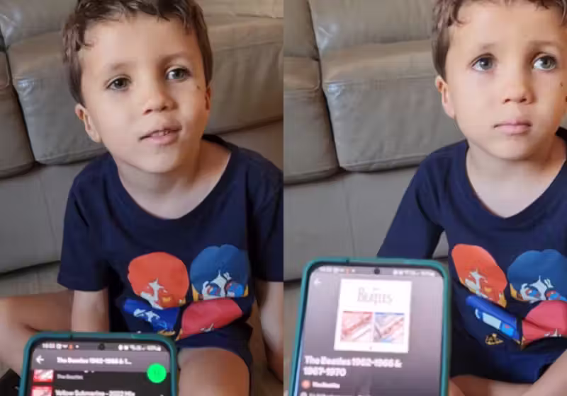 Paulm-1 O menino Henrique, de 4 anos, sabe tudo de Beatles. Morador de Brasília, ele acerta todas as músicas só pela introdução. Assista! - Foto: @nathaliavmendes/Instagram