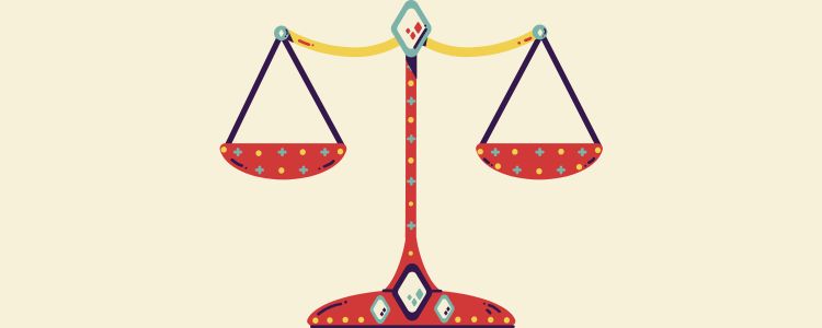 7-Libra-Horoscopo-Diario Fundo bege com símbolo do signo de Libra com horóscopo de hoje