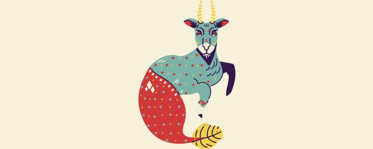 10-Capricornio-Horoscopo-Diario Fundo bege com símbolo do signo de Capricórnio com horóscopo de hoje