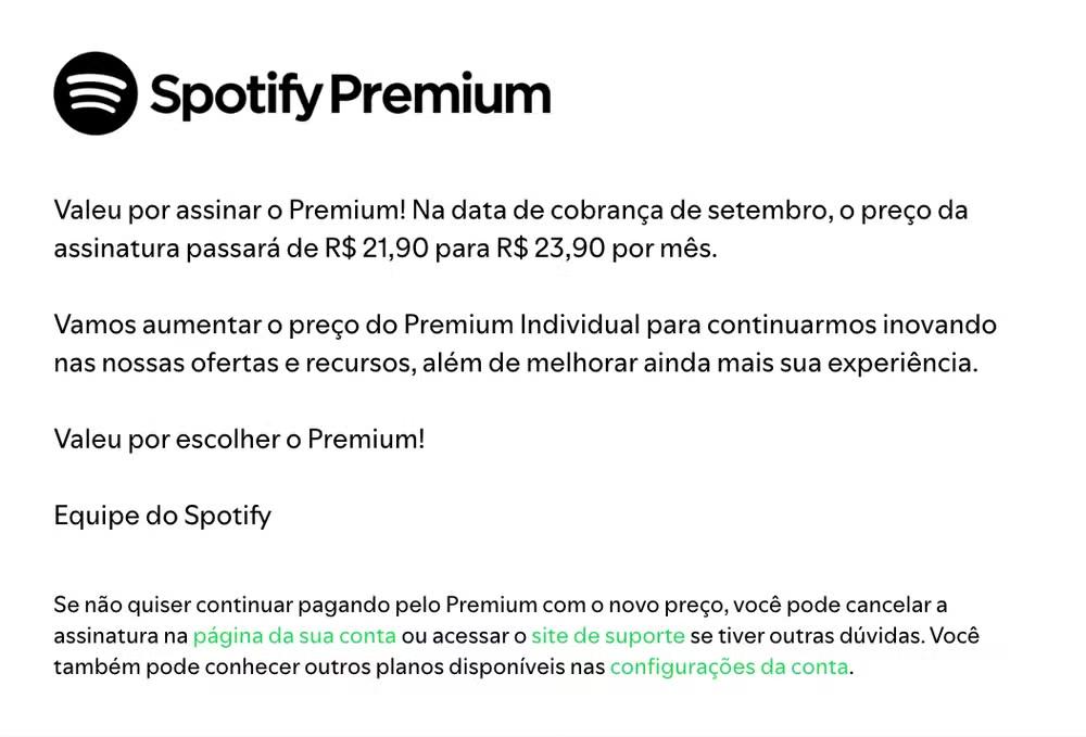 Spotify comunicado