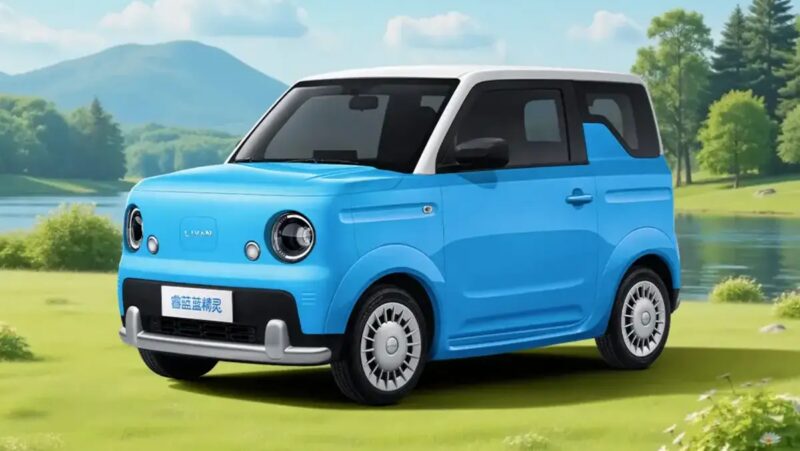 Carrinho elétrico da Geely, o Livan Smurf, pode custar menos de R$ 30 mil - Foto: Divulgação