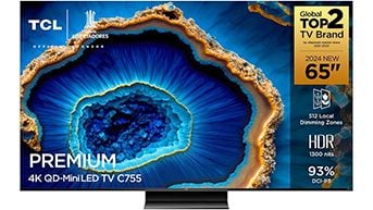 TCL 65” C755 QD-Mini LED 4K Google TV