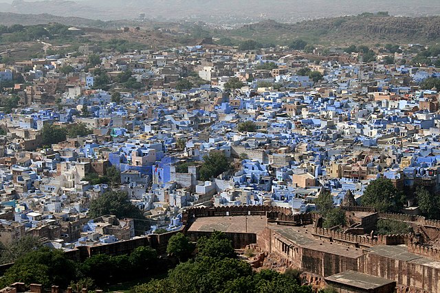 Jodhpur,_The_Blue_City,_Rajasthan casas azuis cidade azul jodhpur india