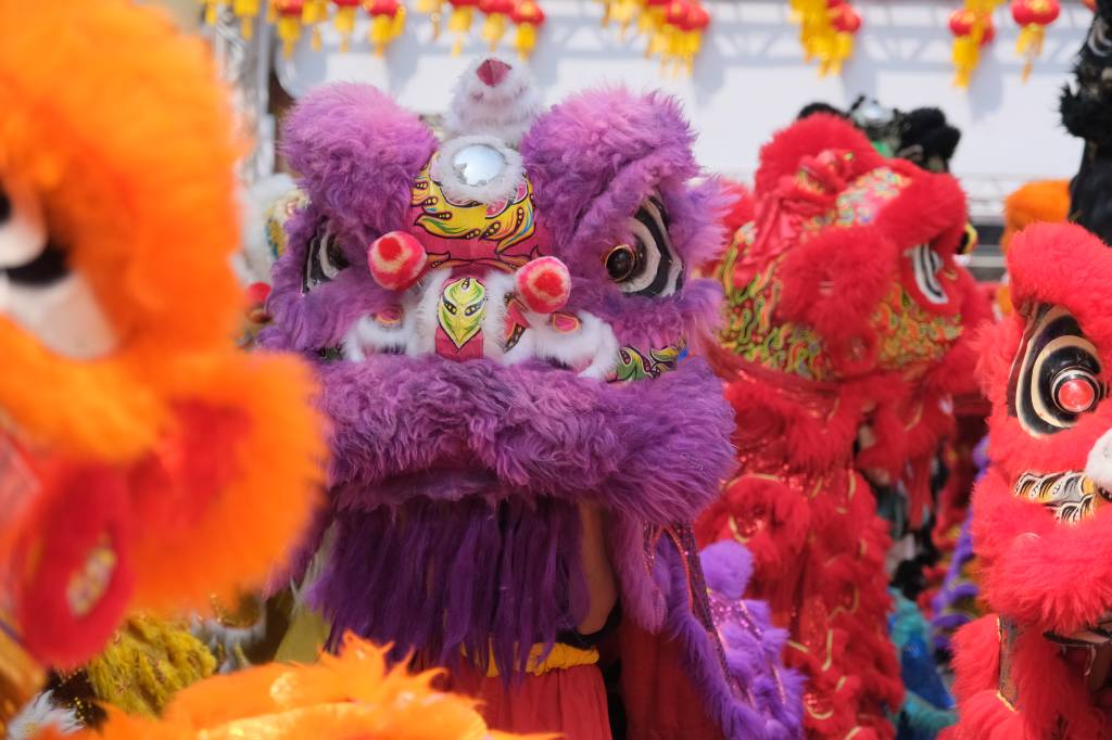 Festival da Lua Chinês dança do leão
