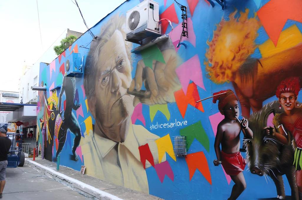 Com murais vibrantes, o Beco da Lama é símbolo da identidade natalense