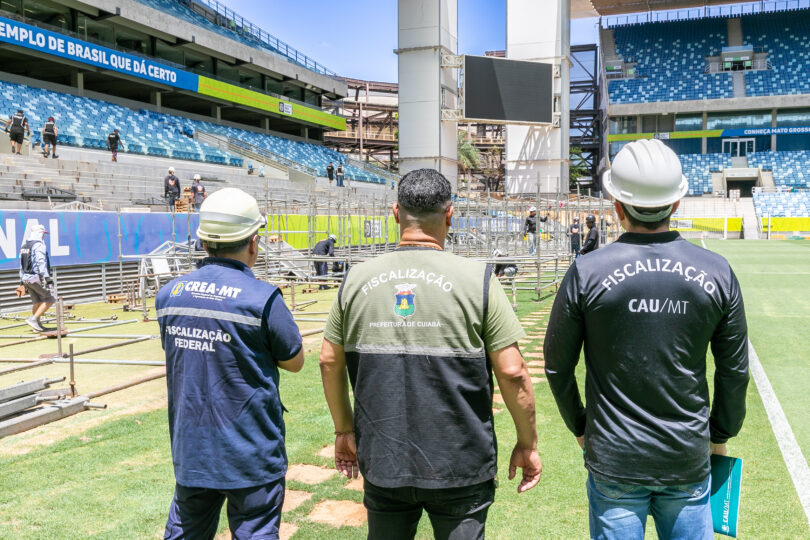 Prefeitura De Cuiabá, Crea-Mt E Conselho De Arquitetura Inspecionam Montagem De Estrutura Na Arena Pantanal 1 Arquivo