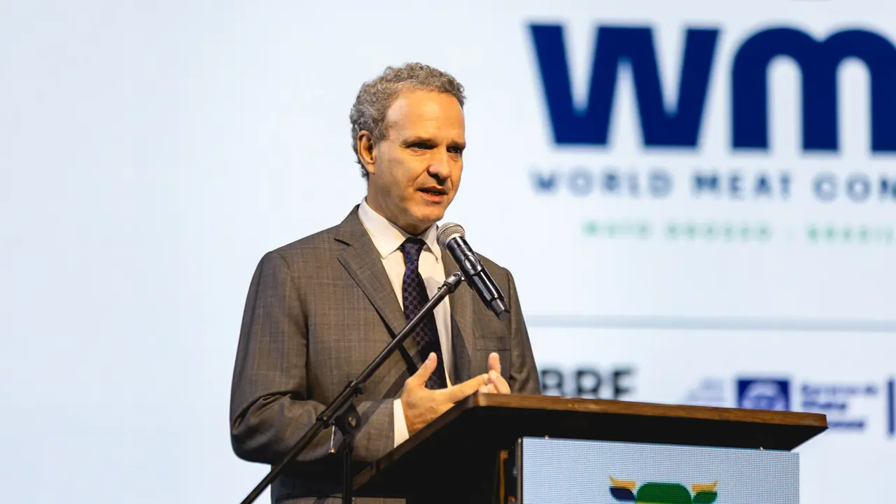 Caio-Penido-Carne-Bovina-Tarifaco-Jpg Presidente do Instituto Mato-grossense da Carne (Imac), Caio Penido, na abertura do Congresso Mundial da Carne, em Cuiabá