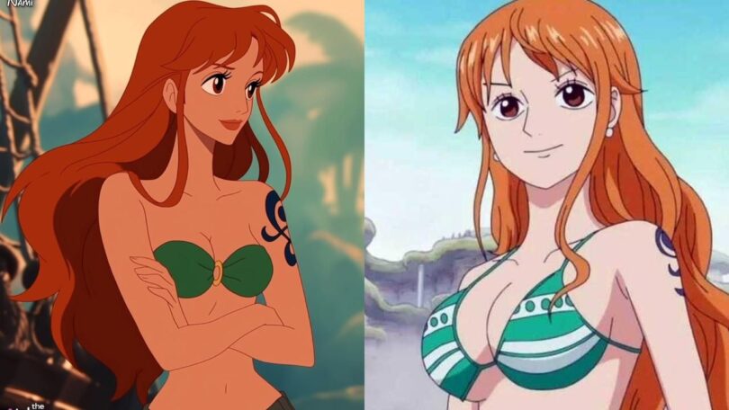 Personagens De One Piece Em Animação Disney: Nami Como A Pequena Sereia 1 2025 word1