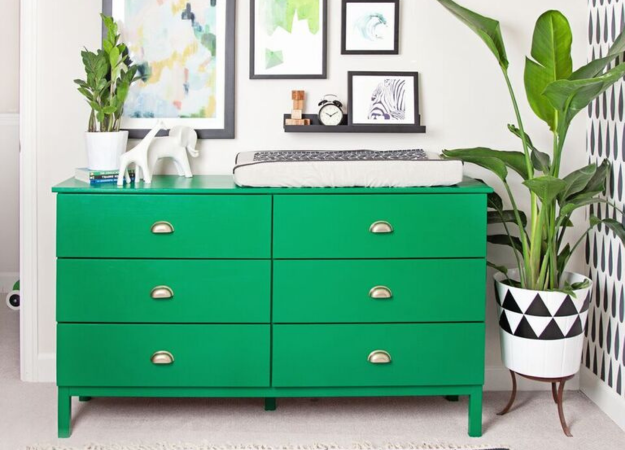 Quarto-De-Bebe-Decorado-3 Trocador verde para quarto de bebê