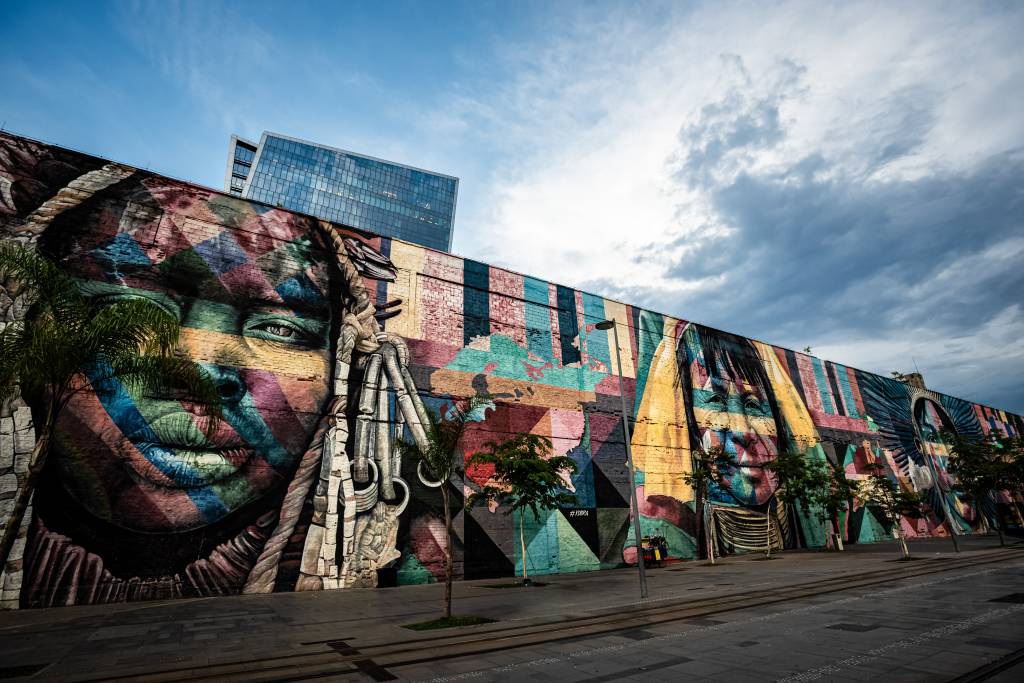 Rio,De,Janeiro,,Brazil,-,January,11,,2020:,Ethnicities,Mural Mural Etnias, Kobra, Rio de Janeiro