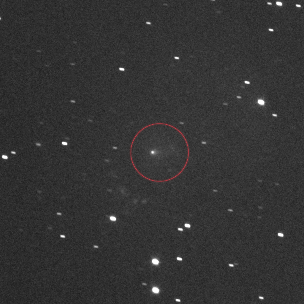 O 3I/ATLAS observado pela sonda Lucy, da Nasa, em 16 de setembro.