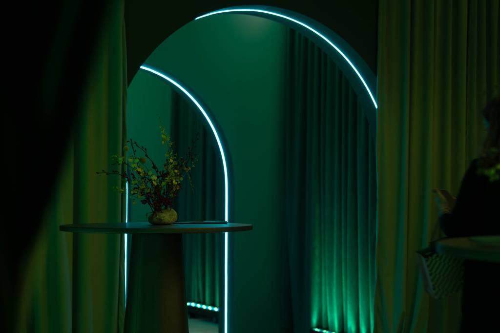 Portal Pullman exibido na coletiva de imprensa