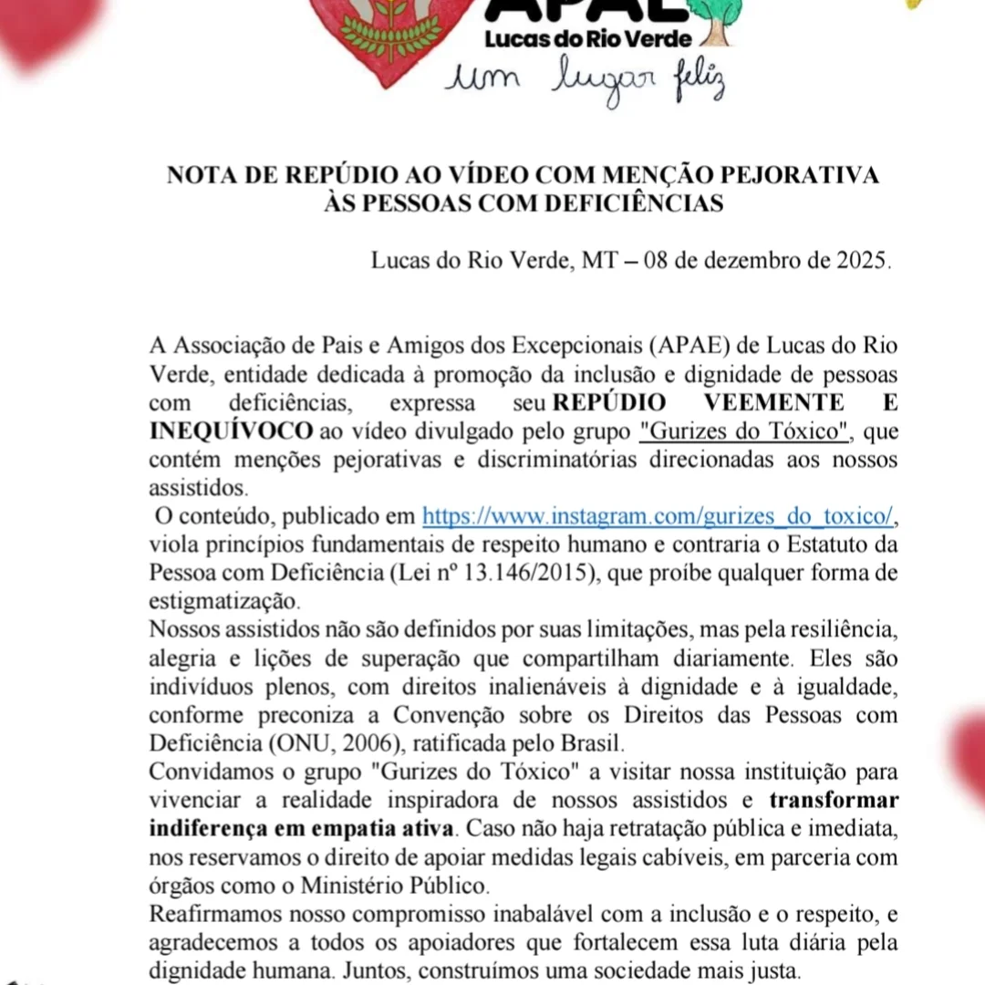 Snapinsta-To_587812783_18075172925338832_7474071602735395068_N APAE de Lucas do Rio Verde repudia vídeo com teor discriminatório e cobra retratação pública