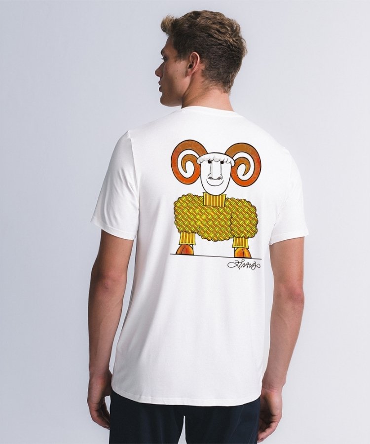 Camiseta da collab entre INSIDER e Ziraldo do signo de Áries