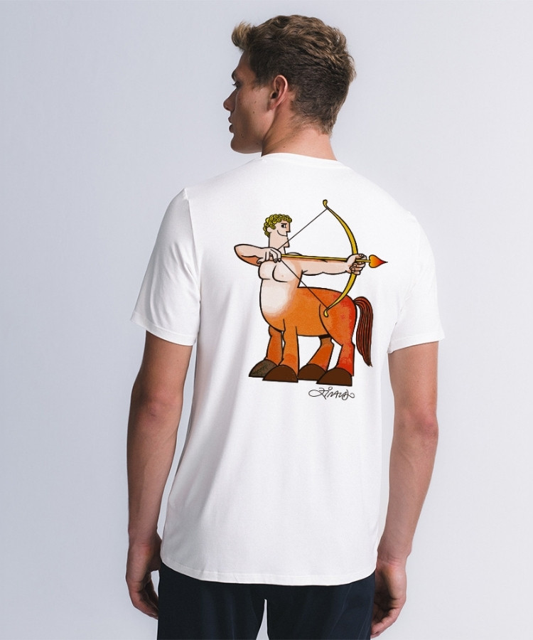 Camiseta da collab entre INSIDER e Ziraldo do signo de Sagitário