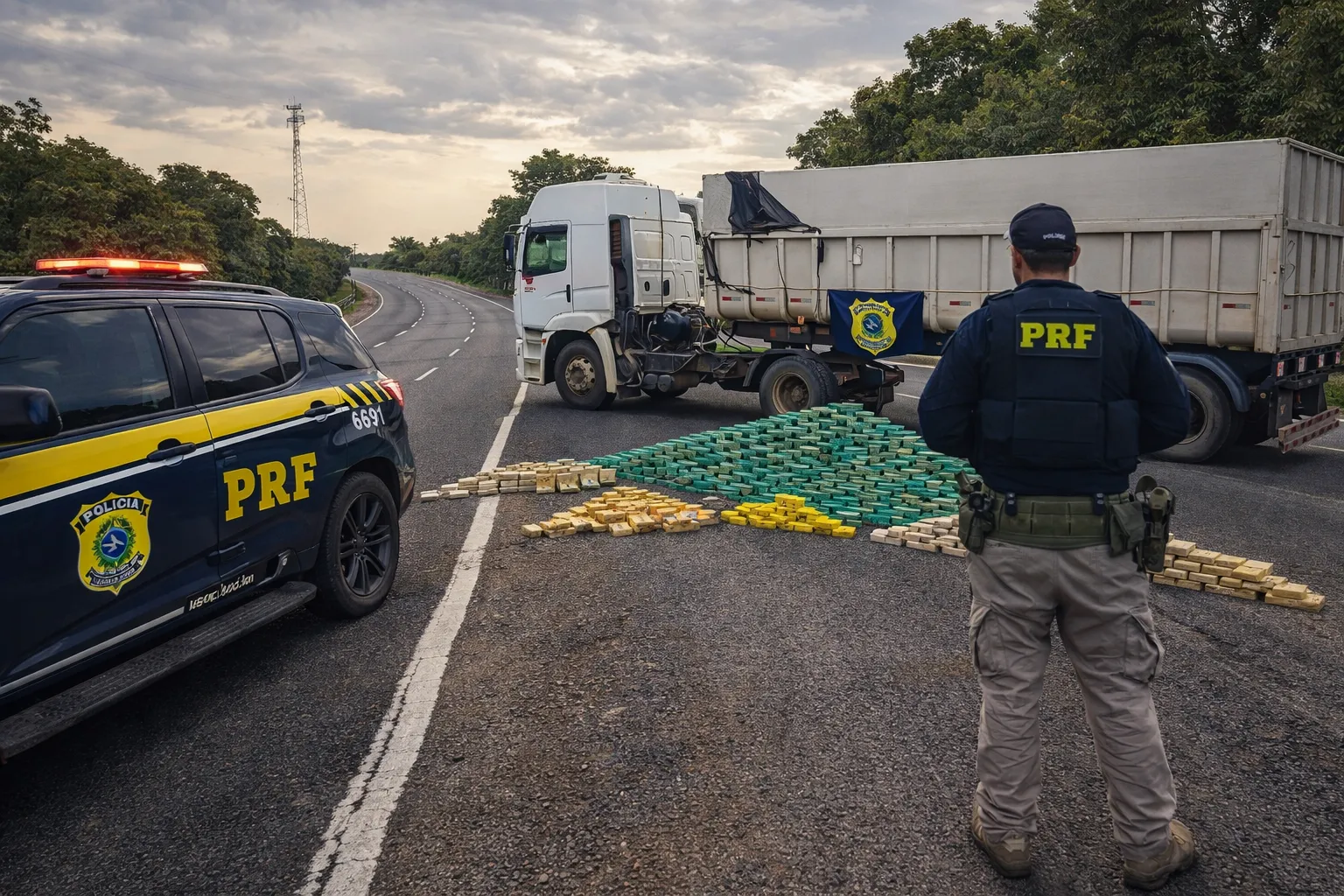 Ação Da Prf Na Br-070 Resulta Na Apreensão De Centenas De Quilos De Drogas Em Caminhão Ação da PRF na BR-070 resulta na apreensão de centenas de quilos de drogas em caminhão