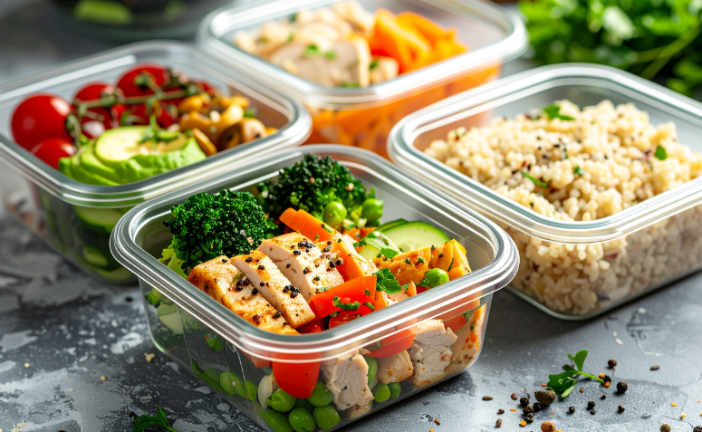 marmitas preparadas com alimentos variados e saudáveis para a semana