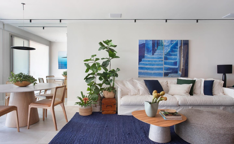 apartamento com decoração náutica simples e sofisticada