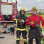 Corpo de Bombeiros resgata cachorro abandonado dentro de bueiro em Lucas do Rio Verde