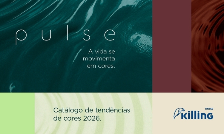 2-Tintas-Killing-Cor-Do-Ano-De-2026 Capa do Catálogo de Tendências de Cores 2026 da Tintas Killing