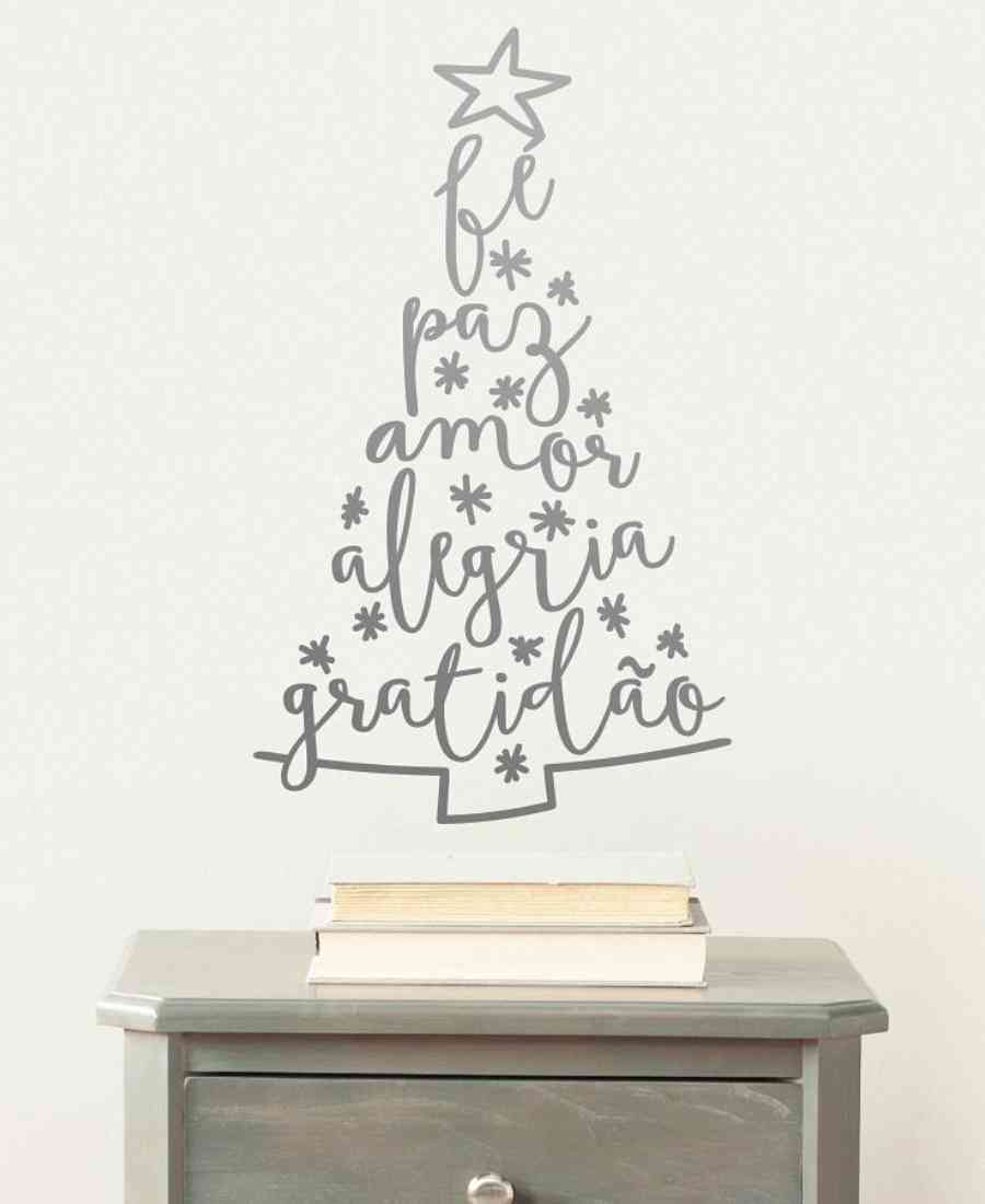 Arvores-De-Natal-Criativas-Adesivo Foto de árvore de natal de adesivo na parede.