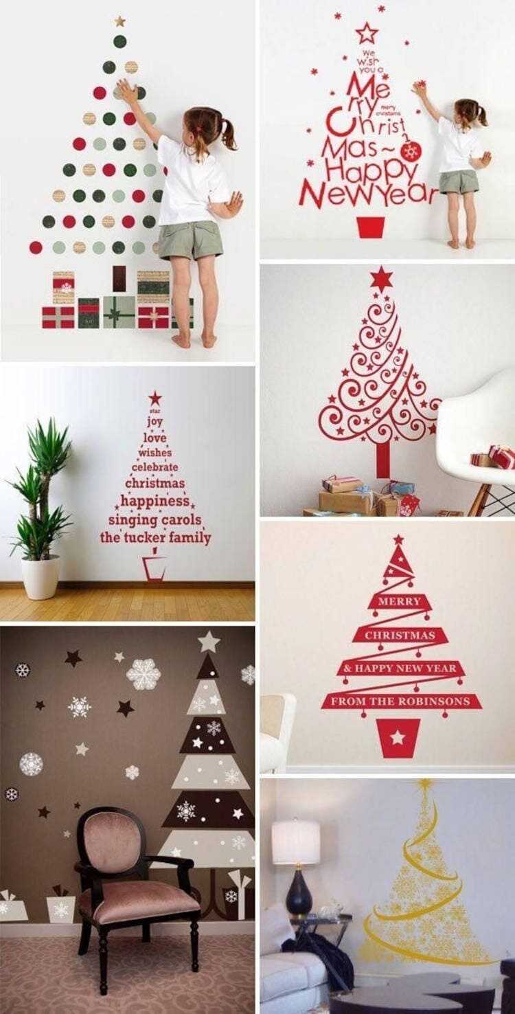 14_Arvore_De_Natal_Criativa Árvore de Natal de adesivo