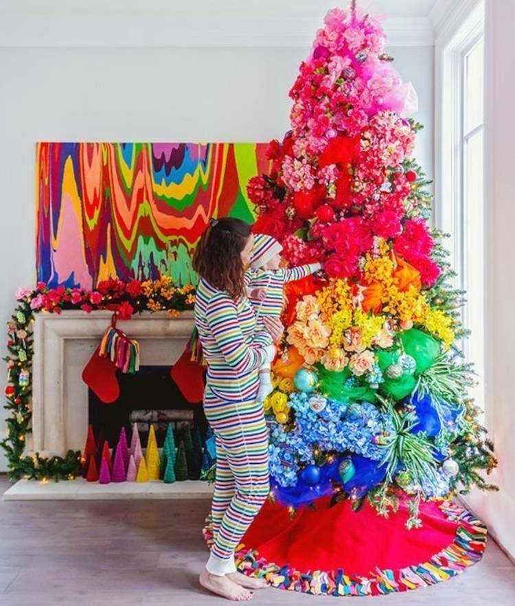 52_Arvore_De_Natal_Criativa Árvore arco-iris