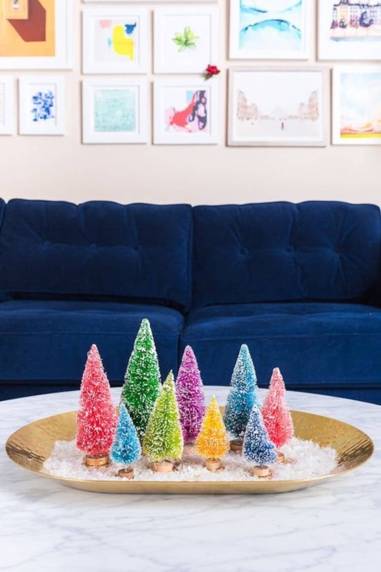 49_Arvore_De_Natal_Criativa Mini Árvores de Natal coloridas