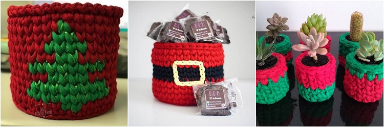 17-Cestos-Croche-Fio-De-Malha cestos de fio de malha